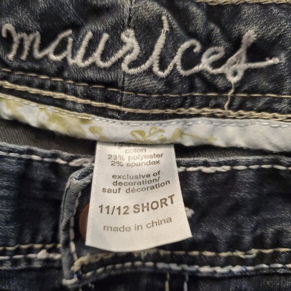MAURICES Straight Leg Jeans Womens Blue Med. Wash Mid Rise Stretch 11/12 Short - Picture 5 of 5